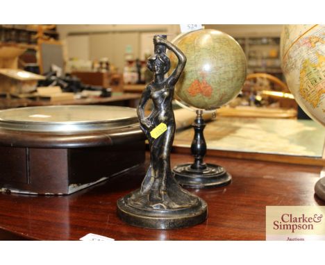 A brass figural table lamp base 
