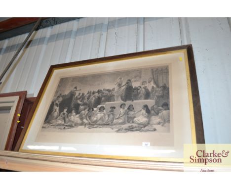 A Victorian print of a Harem&nbsp; Auction