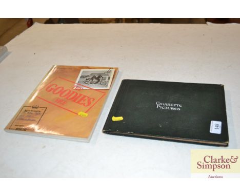 A cigarette card album and contents; and an edition of The Goodies File