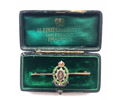 Indian Medical Service regimental Yellow Metal Sweetheart Brooch / tie pin.A good example following the design of the Service