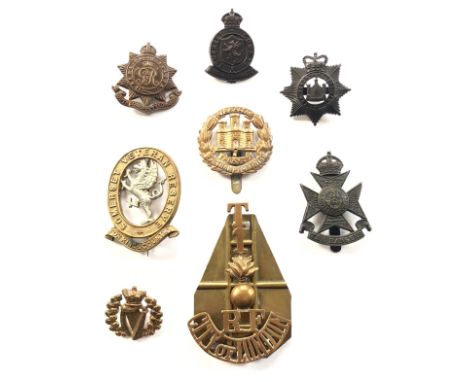 Selection of various badges of Somerset interest and others.North Somerset Yeomanry GvR OSD ... Somerset County Volunteer Reg