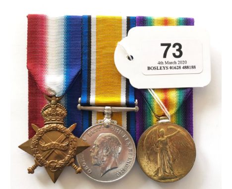 WW1 11th Bn Cheshire Regiment Group of Three Medals.Awarded to “16873 PTE A POTTER CHES R.” Comprising: 1914/15 Star, British