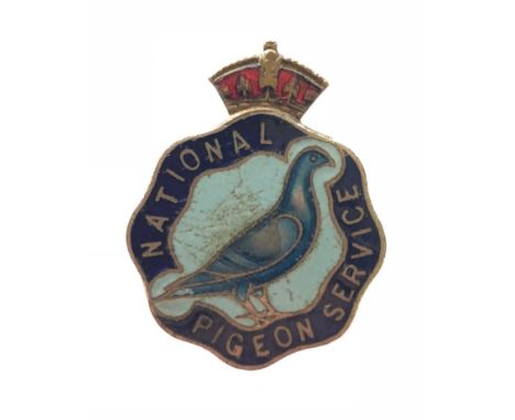 WW2 National Pigeon Service Numbered Badge.Complete with buttonhole fitting. Light surface scratches to enamel.  