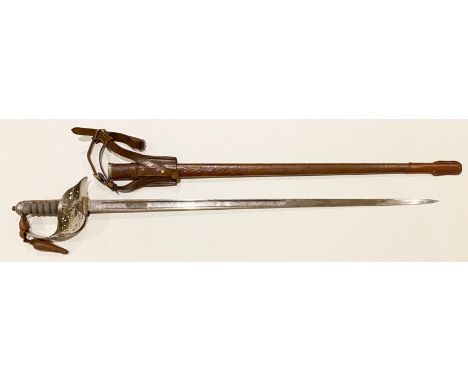 Edward VII Period Infantry Sword by Wilkinson.A good example, the blade with etched decoration incorporating a crowned EVIIR 