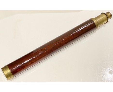19th Century Dollond London “Day or Night” Telescope.This large single draw example with mahogany main body and to the brass 