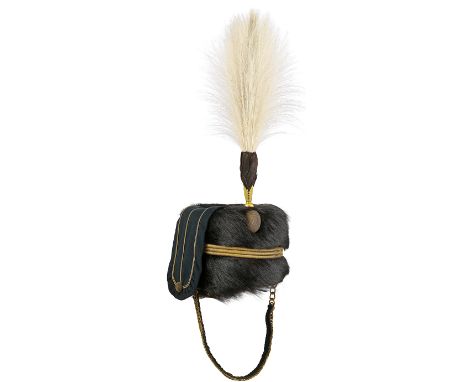 Middlesex Yeomanry Cavalry Victorian Officer’s Busby.A very fine example of dark brown sable tailored by A.C. Stephens, Londo