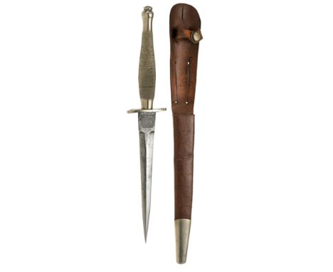 WW2 1st pattern Fairbairn-Sykes Commando fighting knife.A very good and rare carried example. The hilt with nickel grip of ch