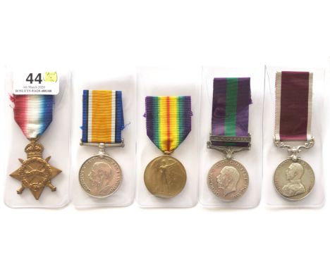 WW1 Royal Engineers /  Royal Berkshire Regiment Long Service Group of Five Medals.Awarded to Sergeant Richard R. Gasking, who