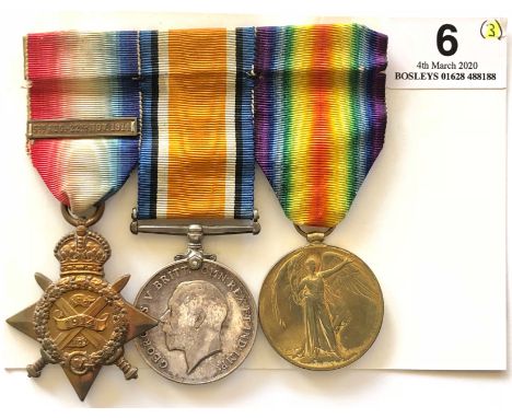 WW1 1st Bn Somerset Light Infantry 1914 Star Group of Three.Awarded to “9603 PTE C.C. HUMPHRIES 1/SOM L I”. Comprising: 1914 