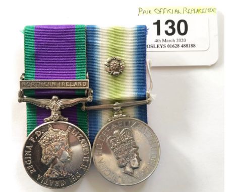 Scots Guards Falklands War South Atlantic Medal Pair.An Official Replacement Pair.  Awarded to “24433761 GDSM C.N. RICHARDSON