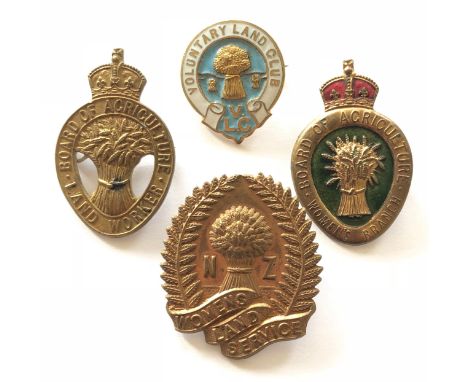 WW1 / WW2 Land Army Themed Home Front Lapel Badges.Including: Voluntary Land Club. ... Board of Agriculture Land Worker. ... 