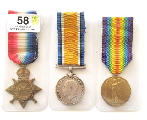 Royal Marine Light Infantry Group of Three MedalsAwarded to “CH 9781 PTE J HAZLE RMLI”. Comprising: 1914/15 Star “PTE RMLI”, 