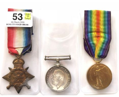 WW1 28th Bn (Artists Rifles) London Regiment / Royal Field Artillery Casualty Officer’s 1914 Star Group of Three.Awarded to S