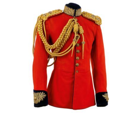 2nd Life Guards Officer’s Full Dress Tunic.A scarce pre-amalgamation Troop Officer’s example. Scarlet cloth with blue velvet 