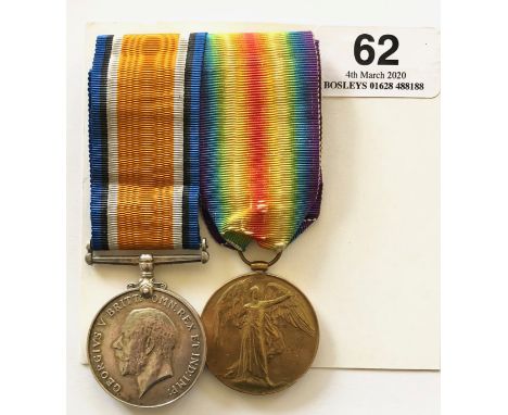 WW1 11th Bn Suffolk Regiment 1917 Casualty Pair of MedalsAwarded to “20115 PTE A WEDD SUFF R”. Comprising: British War Medal,