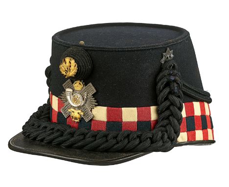 Scottish. 1902-1918 Highland Light Infantry Militia Battalion Officer’s shako.A fine quality example, tailored by Anderson &a