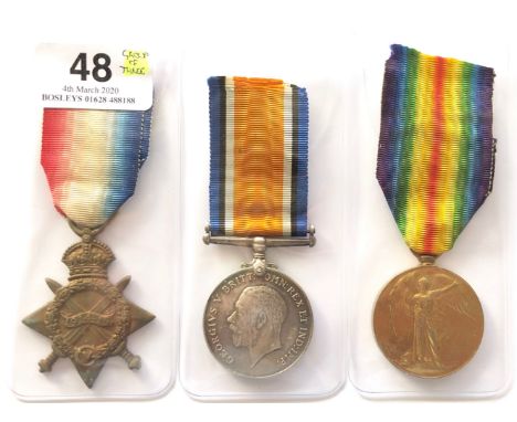WW1 23rd (County of London) Regiment 1915 Casualty Group of Three Medals.Awarded to “2094 CPL A TWEEDIE 23-LOND. R.” Comprisi