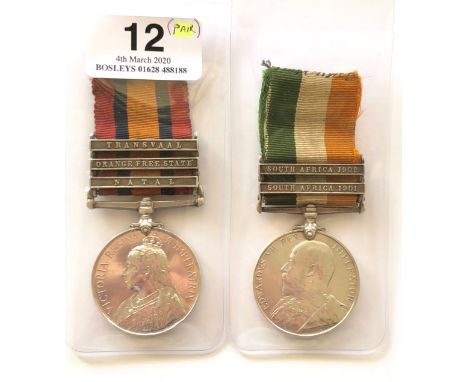Boer War Somerset Light Infantry Pair of Medals.Awarded to “1921 PTE J. HALLETT SOMERSET L.I.” Comprising: Queen’s South Afri