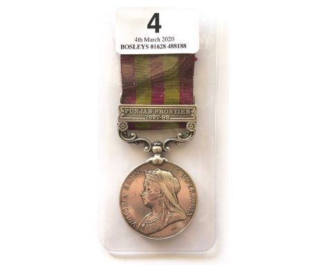 1st Bn Somerset Light Infantry India General Service Medal. Clasp “Punjab Frontier 1897-98”.Awarded to “3529 PTE E. ANSTEY 1S
