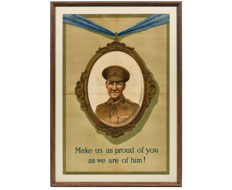 WW1 “Make Us as proud of you as we are of him!” Recruiting PosterThe Parliamentary Recruiting Committee poster No 119. Printe