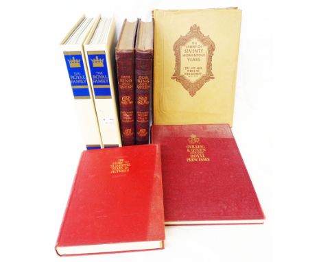 A small collection of vintage Royalty related hard back reference books including George V and Elizabeth II titles