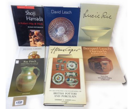 A small quantity of hard back and other pottery reference books including Hans Coper, Bernard Leach and Lucie Rie, etc.