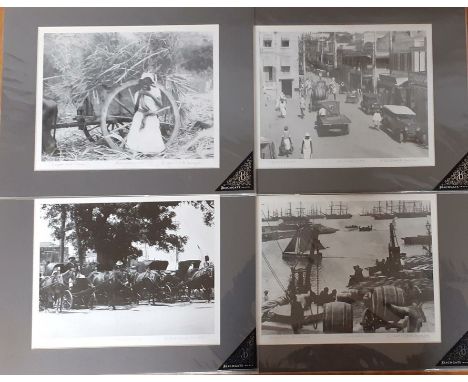 A group of four photographs depicting live in Barbados at the first half of the 20th century, copyright 'BeachGate Images', (