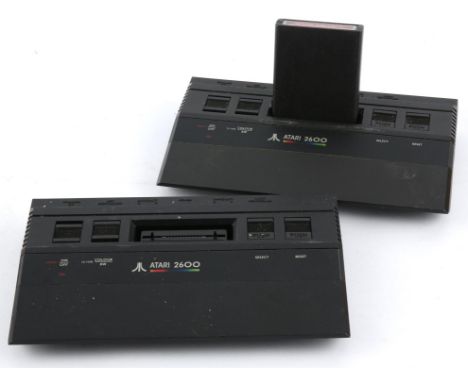 Atari 2600 Junior [All-Black] loose console/cartridge bundle (PAL) Includes: Loose All-Black Atari 2600 console (x2), and loo