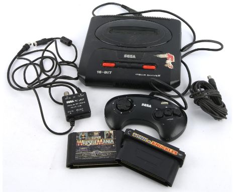 SEGA Mega Drive loose console/peripheral bundle (PAL) Includes: SEGA Mega Drive II console, 1 controller and 2 loose games Ga