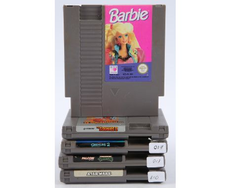 Nintendo Entertainment System (NES) Tie-in loose cartridge bundle (PAL) [5] Includes: Barbie, Teenage Mutant Ninja Turtles, S