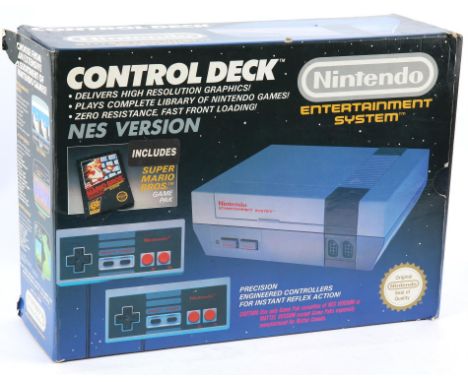 Nintendo Entertainment System (NES) Control Deck - NES Version w/Super Mario Bros. boxed game (PAL) Item is complete, boxed a