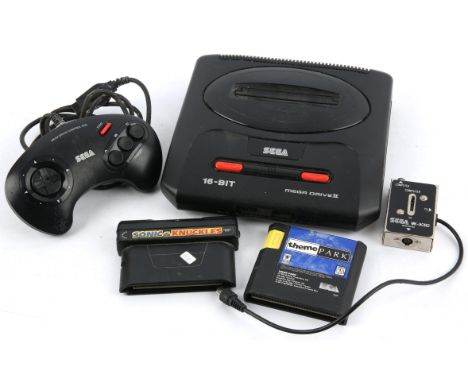 SEGA Mega Drive loose console/peripheral bundle Includes: SEGA Mega Drive II console, 1 controller and 2 loose games Games in