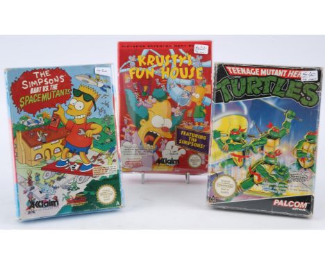 Nintendo Entertainment System (NES) Cartoon Tie-in bundle (PAL) Includes: Teenage Mutant Ninja Turtles, Krusty's Fun House an