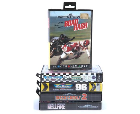 SEGA Mega Drive Variety bundle (PAL) Includes: Mega Games 2, Road Rash, Hellfire, Micro Machines Turbo Tournament 2 and Micro