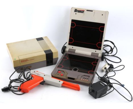 Nintendo Entertainment System (NES) peripheral bundle (PAL) Includes: NES console, U-Force controller, Zapper gun peripheral 