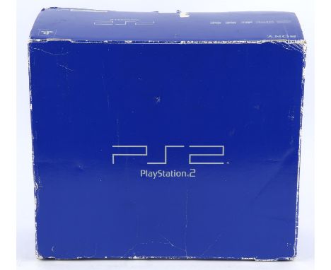 PlayStation 2 (PS2) boxed Console [Black] (PAL) w/Big Ben PS2 DVD Remote Item is complete, boxed and in fair condition 