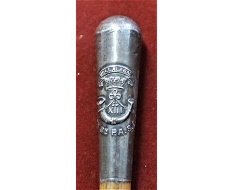 4th Bn. The Somerset Light Infantry (Prince Albert's) Regiment WWII Swagger Stick with silver top 