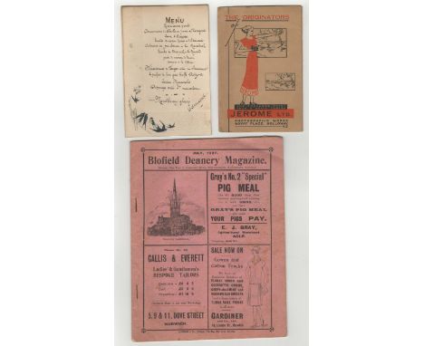 Norfolk Biofield 1927 July; Biofield Deanery Magazine fair condition one page tear Editor The Rev J Sheppard Ward, The Vicara