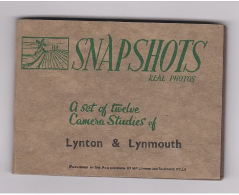 Lynton &amp; Lynmouth vintage real photographs in a set of 12, published The Photochrom Co Ltd London , very fine condition