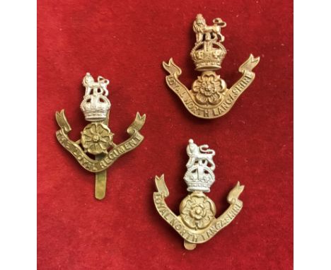 Loyal North Lancashire Regiment WWI Cap Badge (Bi-metal), Slider. K&amp;K: 664-Loyal North Lancashire Regiment Officers WWI C