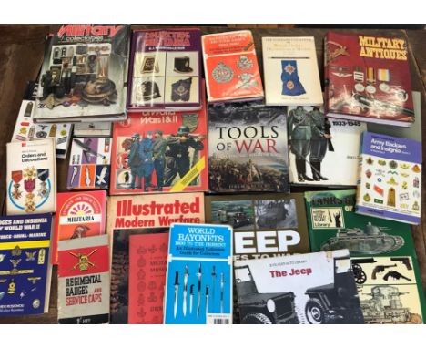 Military books (23) including guides &amp; reference books Army Badges &amp; Insignia, Orders &amp; Decorations, German Army 