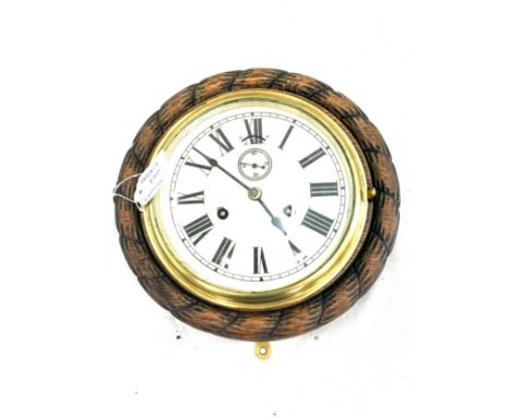 Vintage 2 Key hole wall clock, diameter 9.5 inches 