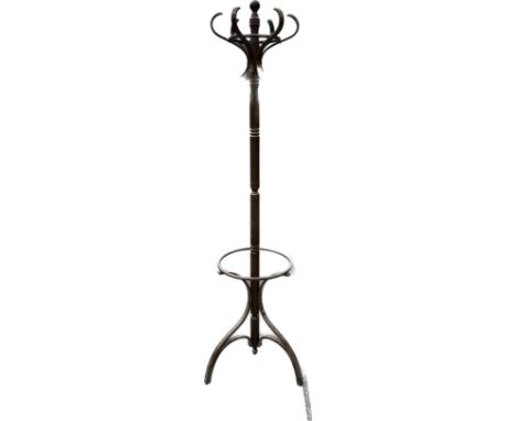 Bentwood vintage wooden coat stand overall height 69 inches 