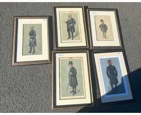 Five vintage framed signed prints by Vincent Brooks Day &amp; Son Ltd  largest measures approx 21 inches tall by 15 inches wi