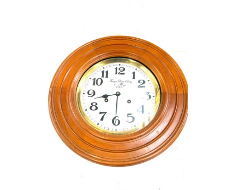 Vintage 2 Key hole wall clock 1843, approximate diameter 15.5 inches 