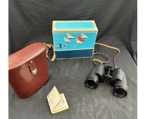 Vintage CARL ZEISS Jena Jenoptem 10x 50W Binoculars With Case in original box 