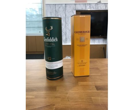 Two boxed Scotch whisky to include Glenmorangie and Glenfiddich both 70CL 