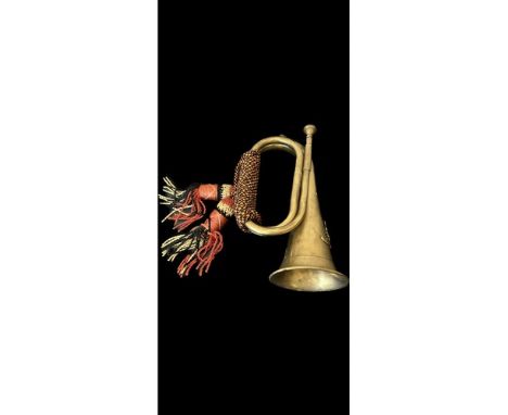 Vintage brass royal artillery bugle musical instrument