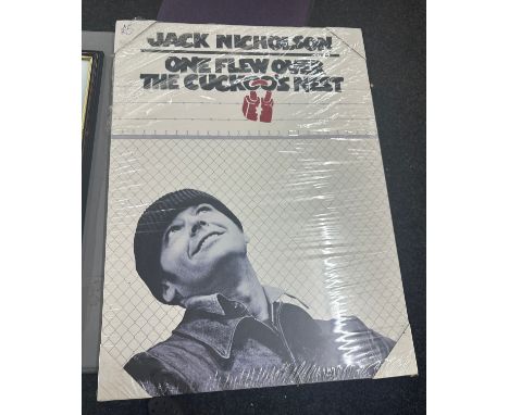Vintage canvas of ' Jack Nicholson One Flew Over the Cuckoo's Nest' measures approx 31 inches long by 23 inches wide 