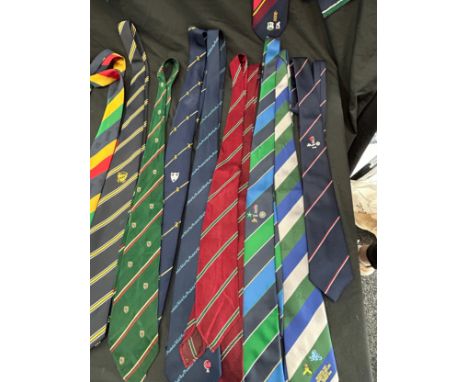 Selection of vintage cricket ties to include W.C.C.S.A dated 1951-2001, England vs South Africa 1998 etc 